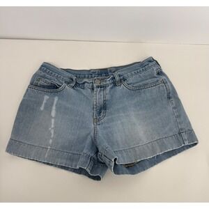 Bongo Womens Light Wash Denim Shorts Classic 4 Inseam Cotton Blue Sz 11